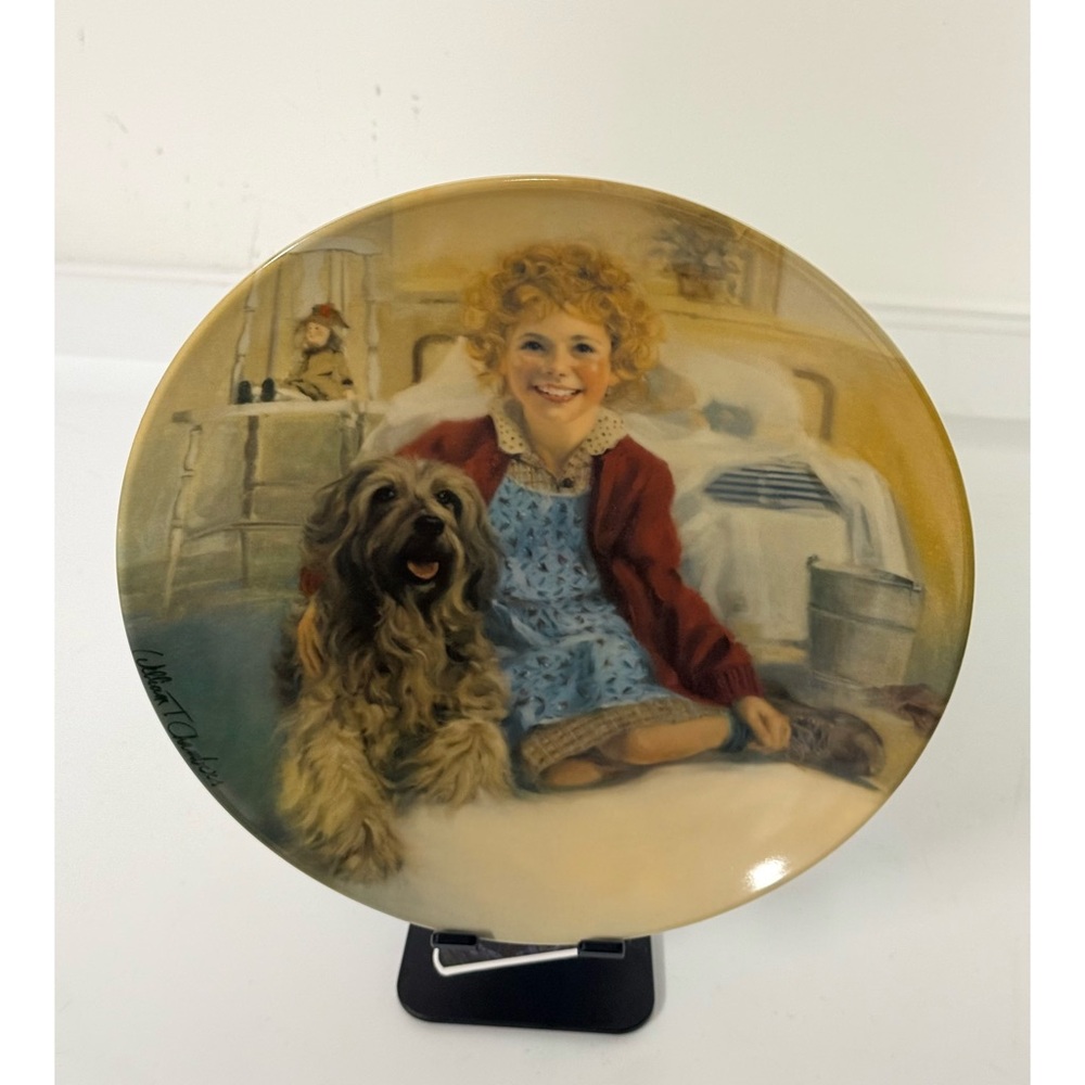 The Bradford Exchange Knowles Vintage Annie and Sandy Decorative Plate COA